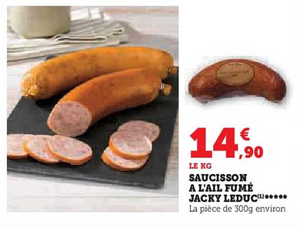 saucisson à l'ail fumé jacky leduc