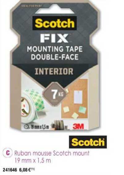 scotch ruban mousse scotch mount