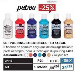 set pouring expériences - 6 x 118 ml