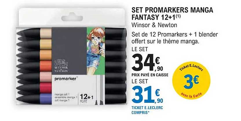 set promarkers manga fantasy 12+1