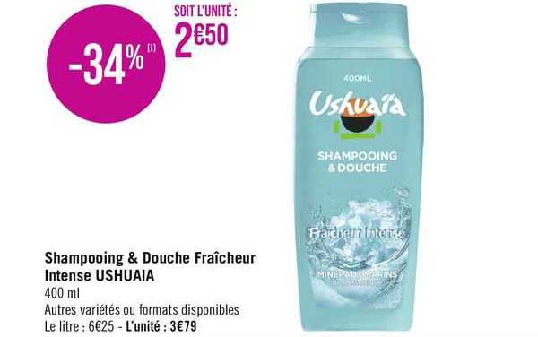 Shampooing & Douche Fraîcheur Intense Ushiaia