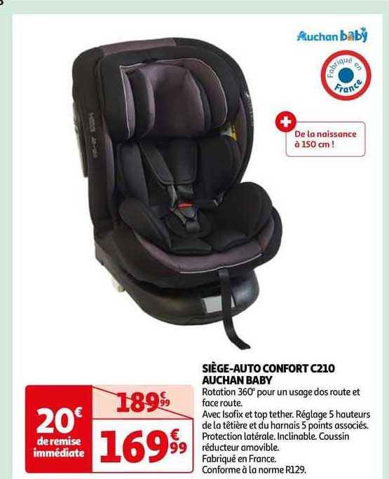 siège-auto confort c210 auchan baby