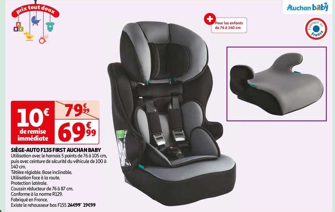 siège-auto f135 first auchan baby