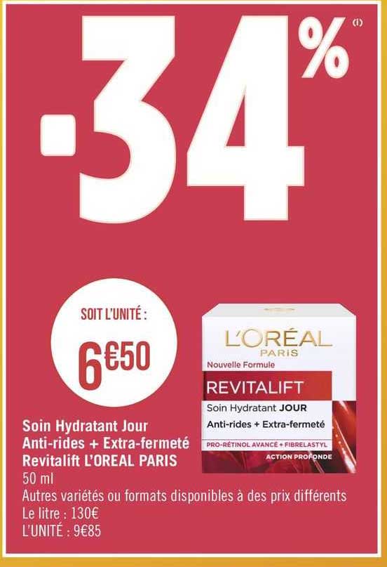 Soin Hydratant Jour Anti-rides + Extra-fermeté Revitalift L'Oréal Paris