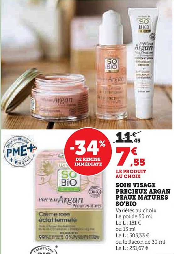 Soin Visage Precieux Agran Peaux Matures So'bio