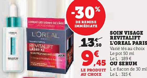 soin visage revit lift l'oréal paris ou sérum