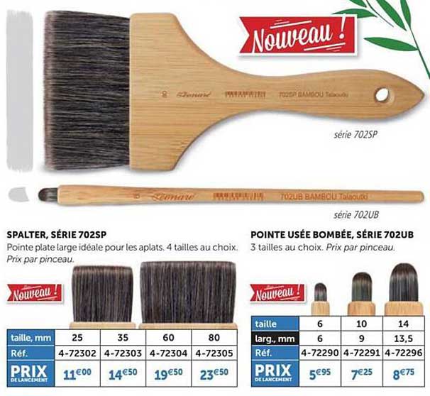 spalter, série 702sp pinte usée bombée, série 702ub