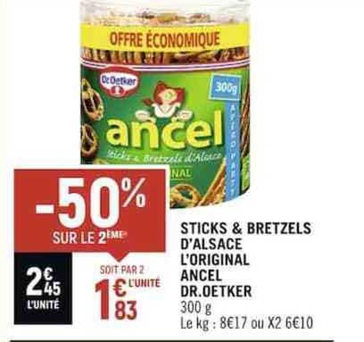 sticks & bretzels d'alsace l'original ancel dr. oetker