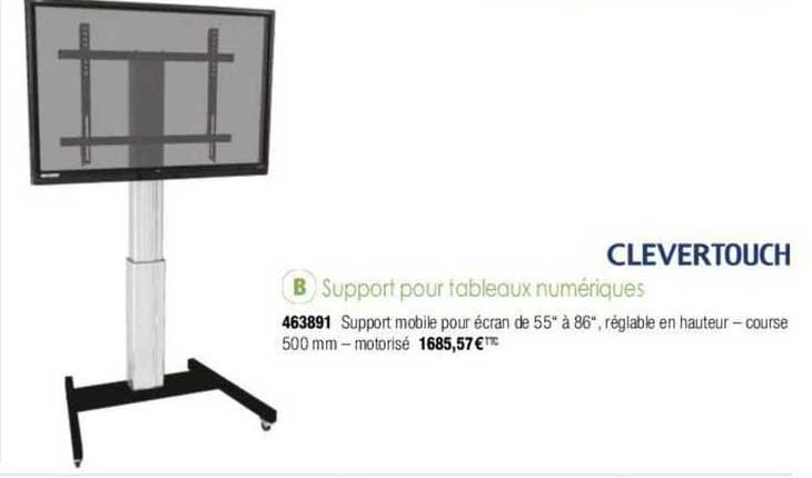 support pour tableaux numériques clevertouch