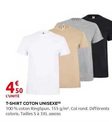 T-shirt Coton Unisexe