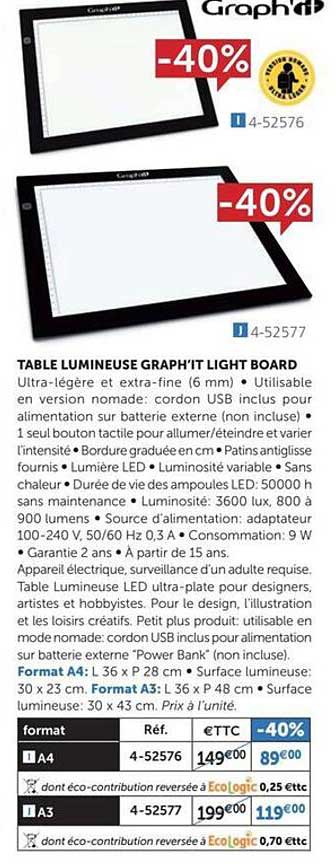 table lumineuse graph'it light board