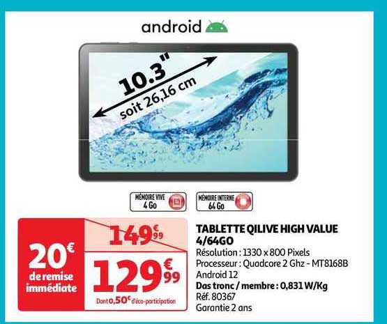 tablette qilive high value 4/64 go