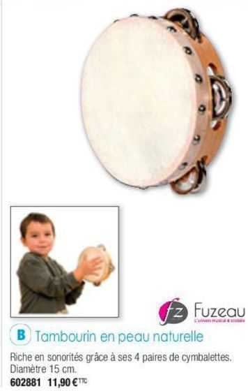 tambourin en peau naturelle