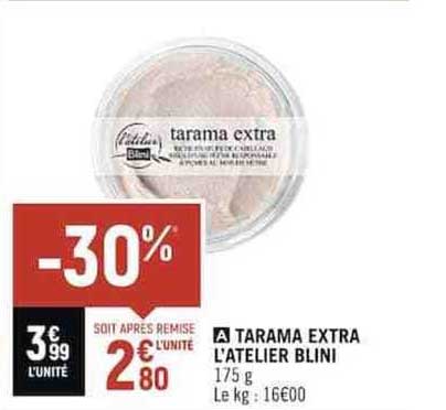 tarama extra l'atelier blini