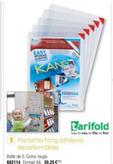 tarifold pochettes kang adhésives repositionnables