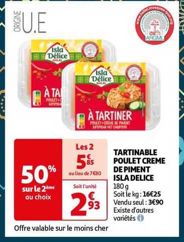 Tartinable Poulet Crème De Piment Isla Délice