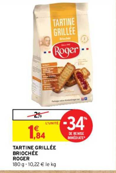 tartine grillée briochée roger