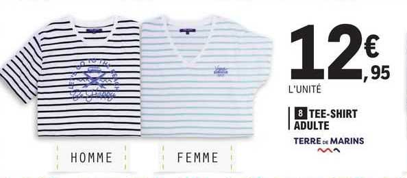 tee-shirt adulte terre de marins