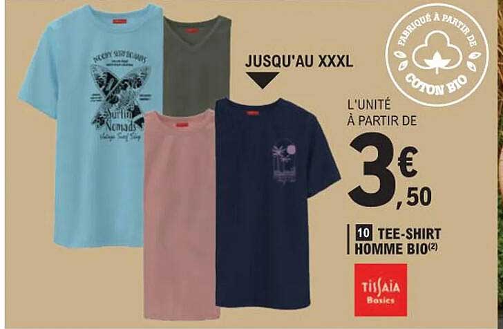 tee-shirt homme bio tissaia basics