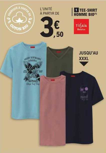 tee-shirt homme bio tissaia