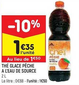 thé glace pêche à l'eau de source