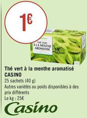 Thé Vert à La Menthe Aromatisé Casino