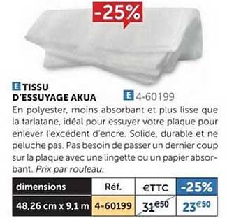 tissu d'assuyage akua