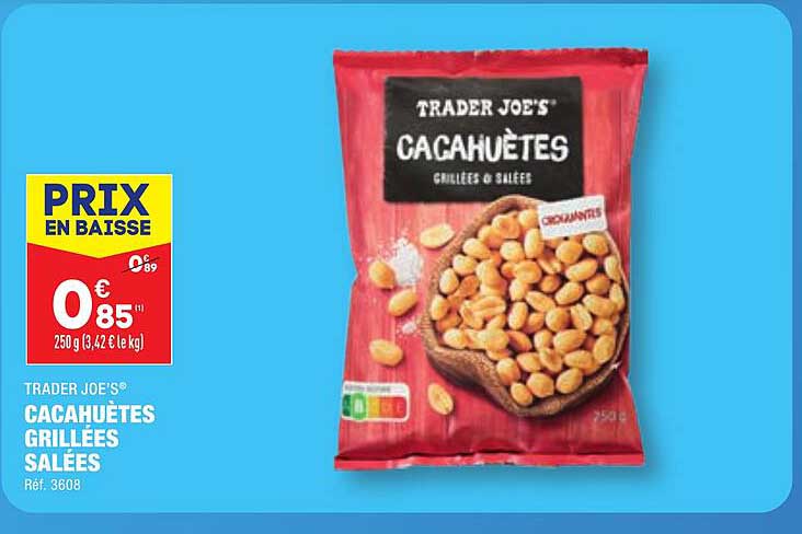 trader joe's cacahuètes grillées salées