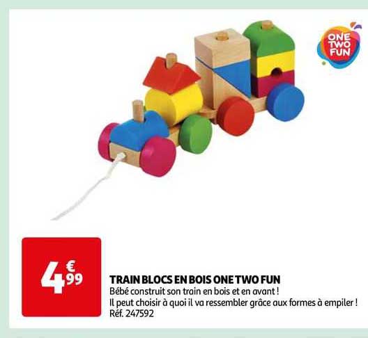 train blocs en bois one two fun