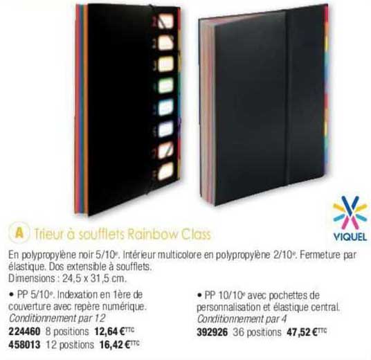 trieur à soufflets rainbow class viquel