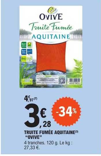 Truite Fumée Aquitaine "ovive"
