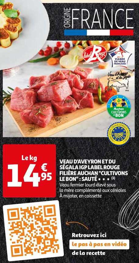 veau d'aveyron et du ségala igp label rouge filière auchan "cultivons le bon"