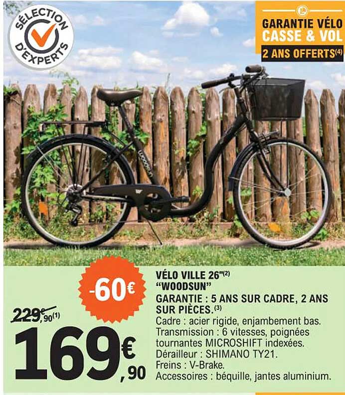 vélo ville 26" "woodsun"