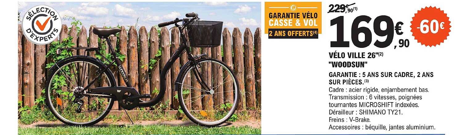 vélo ville 26" "woodsun"