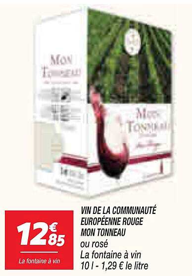 vin de la communauté européenne rouge mon tonneau