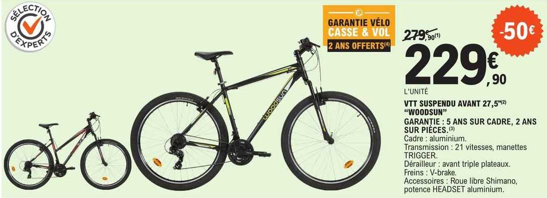 vtt suspendu avant 27.5 "woodsun"