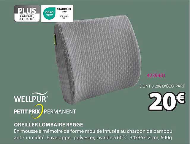 Wellpur Petit Prix Permanent Oreiller Lombraire Rygge
