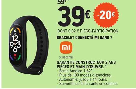 xiaomi bracelet connecté mi band 7