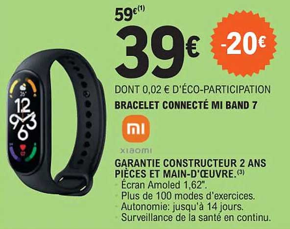 xiaomi bracelet connecté mi band 7
