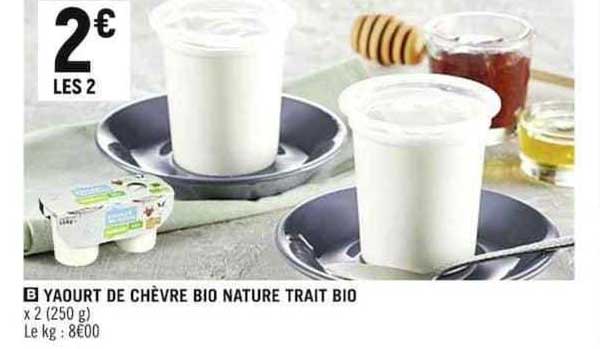 yaourt de chèvre bio nature trait bio