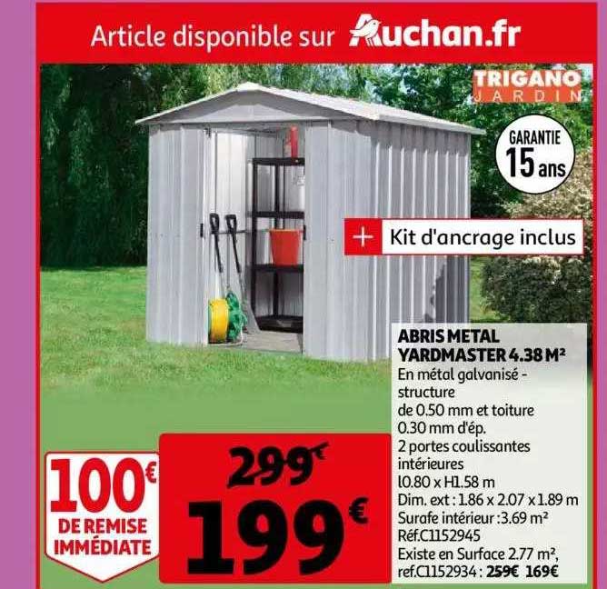 abris metal yardmaster 4.38m²