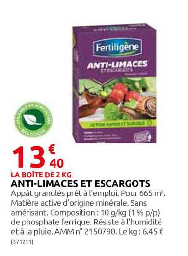 anti-limaces et escargots fertiligène