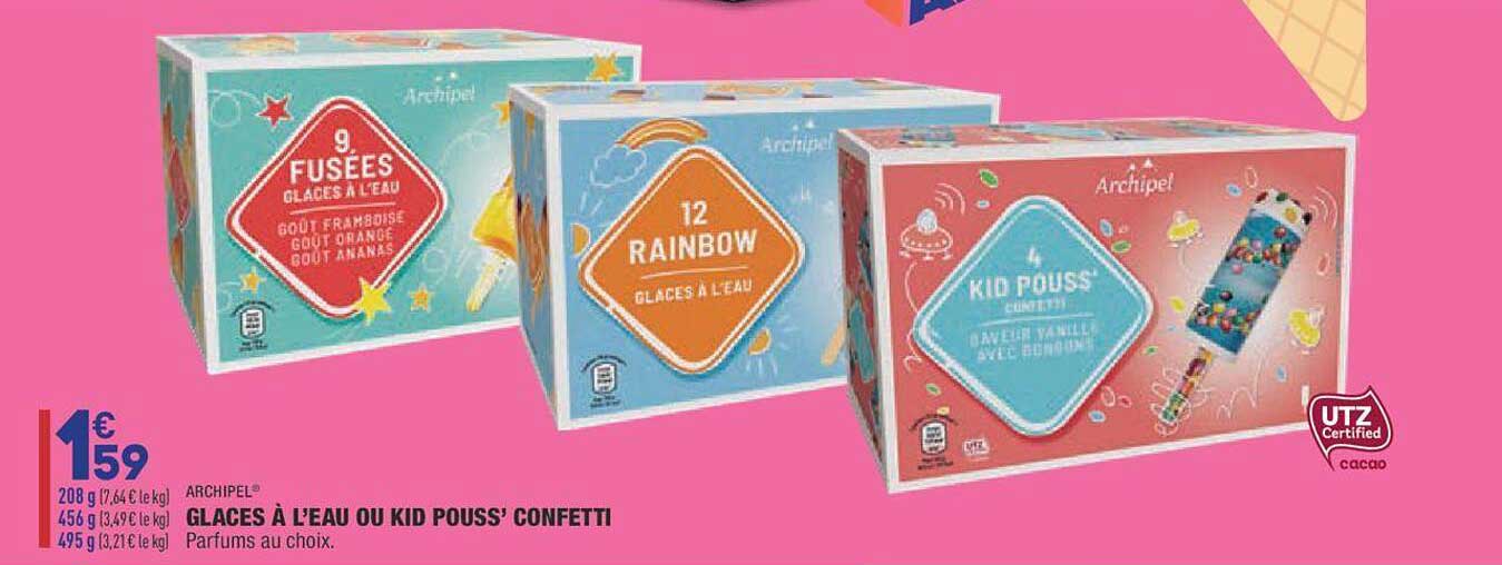 Archipel Glaces A L'eau Ou Kid Pouss' Confetti