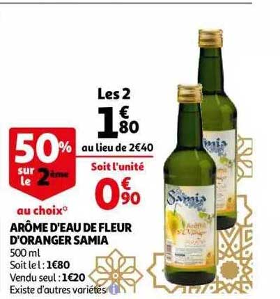 Arôme D'eau De Fleur D'oranger Samia