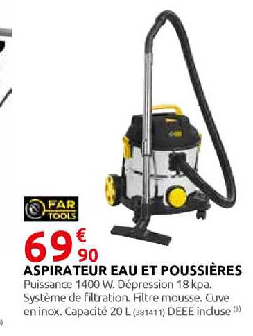 aspirateur eau et poussières far tools