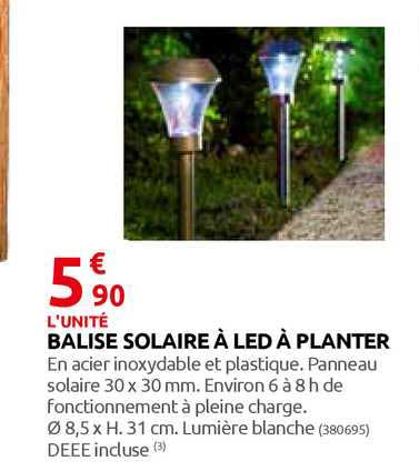 balise solaire à led à planter