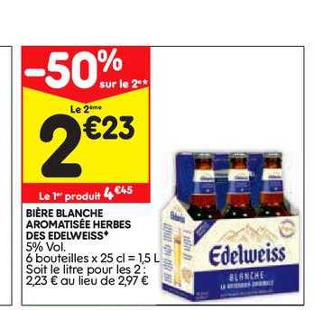 bière blanche aromatisée herbes des edelweiss