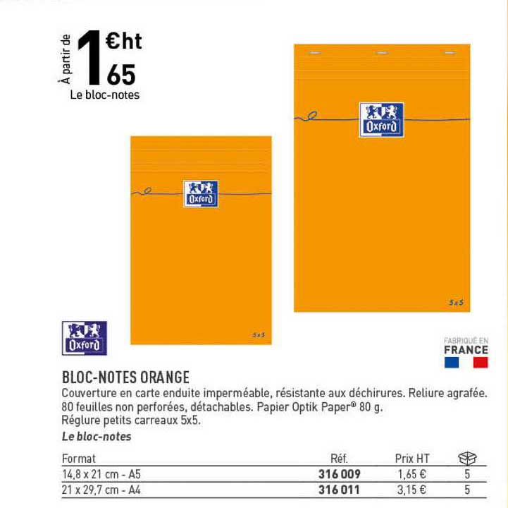 bloc-notes orange