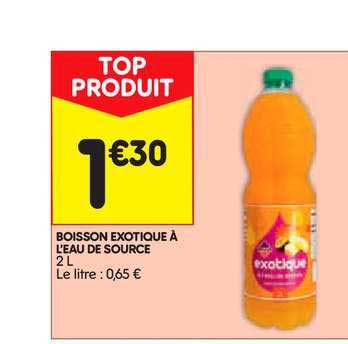 boisson exotique à l'eau de source