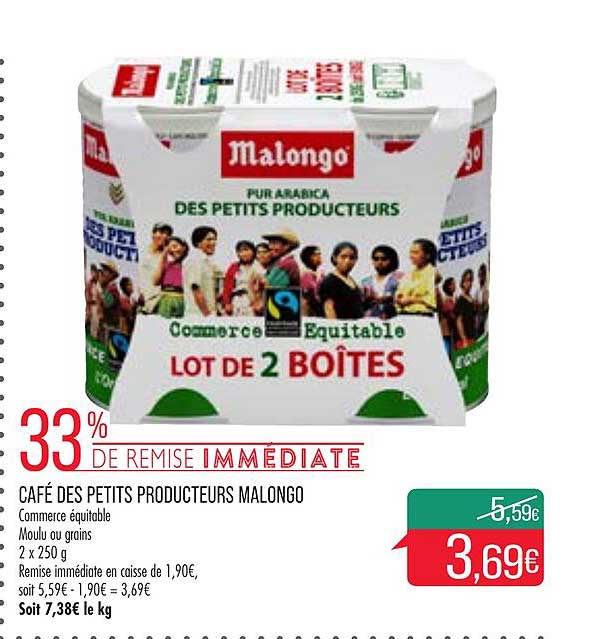 café des petits producteurs malongo